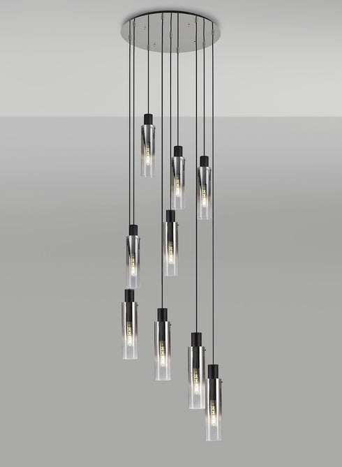 Brooks Slim Round Pendant 9 Light